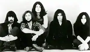 Deep Purple Mark II in 1971. Left to right: Jon Lord, Roger Glover, Ian Gillan, Ritchie Blackmore, Ian Paice.