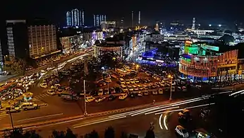 New Market at night, on the eve of Divali