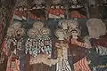 Detail of a fresco representing the Last Judgement, the elect are led by the first martyrs Stephen and James