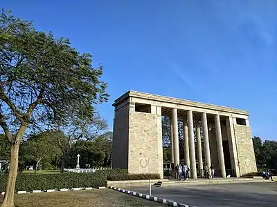 Delhi 1939–1945 War Memorial. The Cemetery is visible in the background.