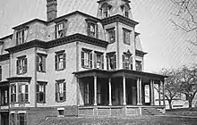 Photograph of the Delta Upsilon chapter house at Amherst College in 1890