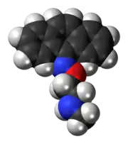 Space-filling model of the demexiptiline molecule