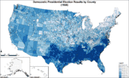 Democratic presidential election results by county