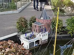 Miniature version of the Schreierstoren in Madurodam (The Hague).