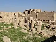 Ruins of the Dendera mammisi built by Pharaoh Nectanebo I (379/378–361/360 BC), one of the last native pharaohs.