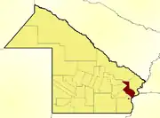 Location of Primero de Mayo Department within Chaco Province