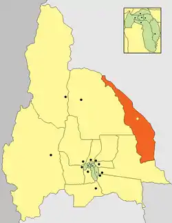 location of Departamento Valle Fértil in San Juan Province