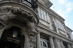 Detail of the facade, Deptford Town Hall (1902–07)