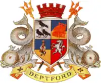 The unofficial arms of the borough