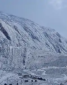 Mount Derak view from Shiraz in winter