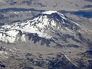 Descabezado Grande volcano from the air. View to the east.