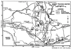 Map of California Desert Training Center