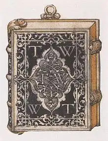 Image 36Design by Hans Holbein the Younger for a metalwork book cover (or treasure binding) (from Book design)