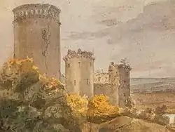 Château of Coucy, watercolor, ca 1820 (Bibliothèque Nationale, Paris)