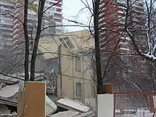 Demolition of Khrushchevka in Moscow