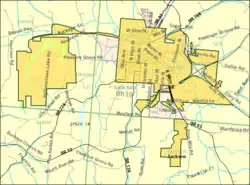 Detailed map of Jackson