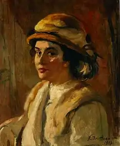 Portrait of a young lady (1913)-private collection.