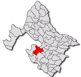 Location in Mehedinți County