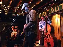 Devil in a Woodpile on stage at the Hideout, playing with David Honeyboy Edwards