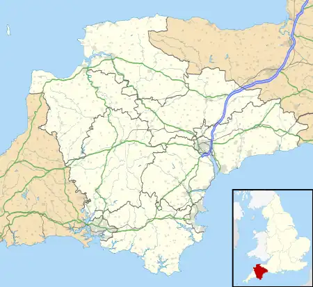 Stockland Hill transmitting station is located in Devon