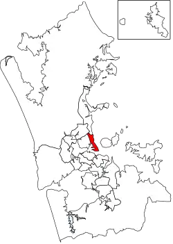 Location of Devonport-Takapuna Local Board