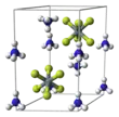 Ball-and-stick model for a unit cell.