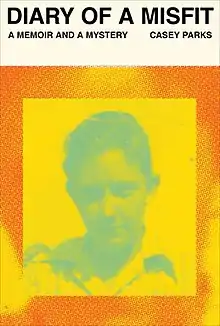 The book cover has a large Polaroid photo of Roy Hudgins in teal and yellow coloring on a bright orange background.