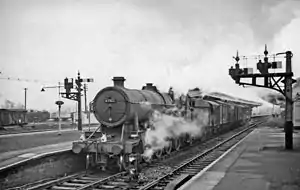 Down Christmas parcels train at Didcot in 1957