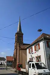 The church and town hall in Dieffenbach-lès-Wœrth