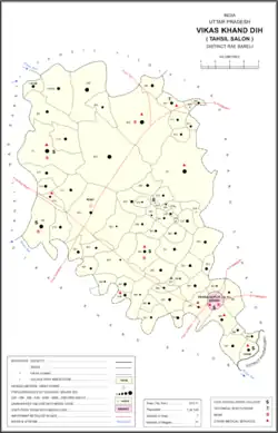 Map showing Garwa (#316) in Dih CD block