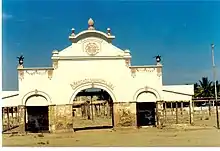 The building following its destruction in 1999