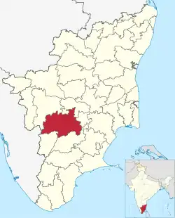 Location in Tamil Nadu