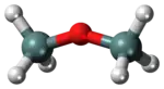 Ball-and-stick model of the disiloxane molecule