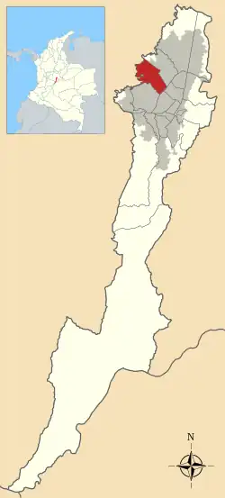 Location of the locality in the Capital District of Bogotá