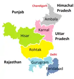 Hisar Division in Haryana State