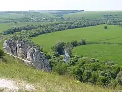 View from hills onto Greater Divy