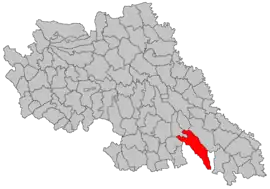 Location in Iași County