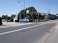 The road rail crossing at the station