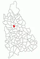 Location in Dâmbovița County