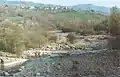 Dolo river seen from the bridge crossing to the nearby village of Morsiano