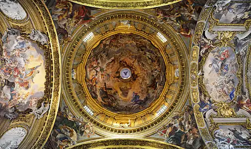 Image 12Interior view of dome of the Church of the Gesù by Giacomo Barozzi da Vignola, and Giacomo della Porta (from Baroque architecture)