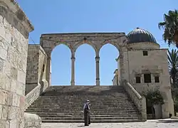 The southwestern colonnade (foreground: Dome of the Spirits)