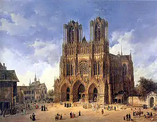 The Cathedral of Reims, by Domenico Quaglio the Younger