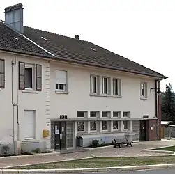 The town hall and school in Domfaing