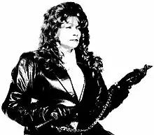 Terri-Jean Bedford in her signature attire