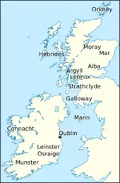 Map of Britain and Ireland