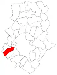 Location in Ilfov County