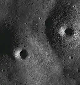 Closeup view of lava domes