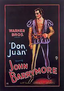 Image 16Don Juan is the first feature-length film to use the Vitaphone sound-on-disc sound system with a synchronized musical score and sound effects, though it has no spoken dialogue. (from History of film)