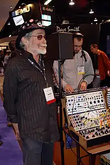 Don Buchla and Buchla 200e (2006 NAMM Show)